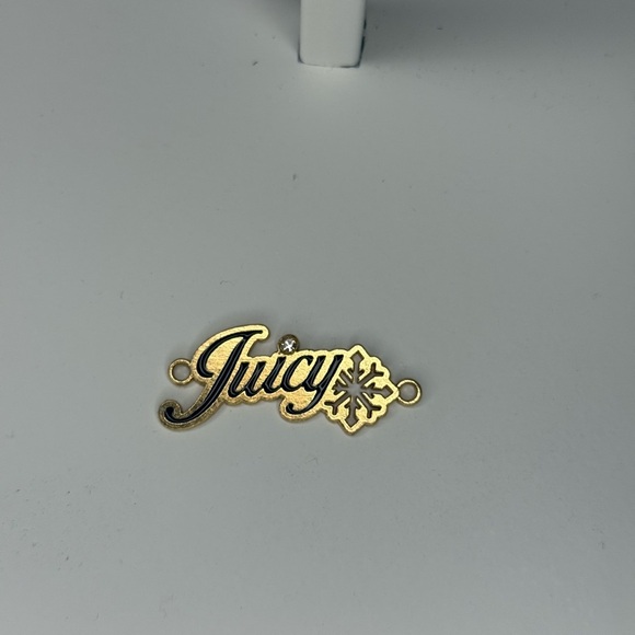 Juicy Couture Vintage Gold Script Crystal Pendant‼️FINAL SALE - Picture 2 of 9